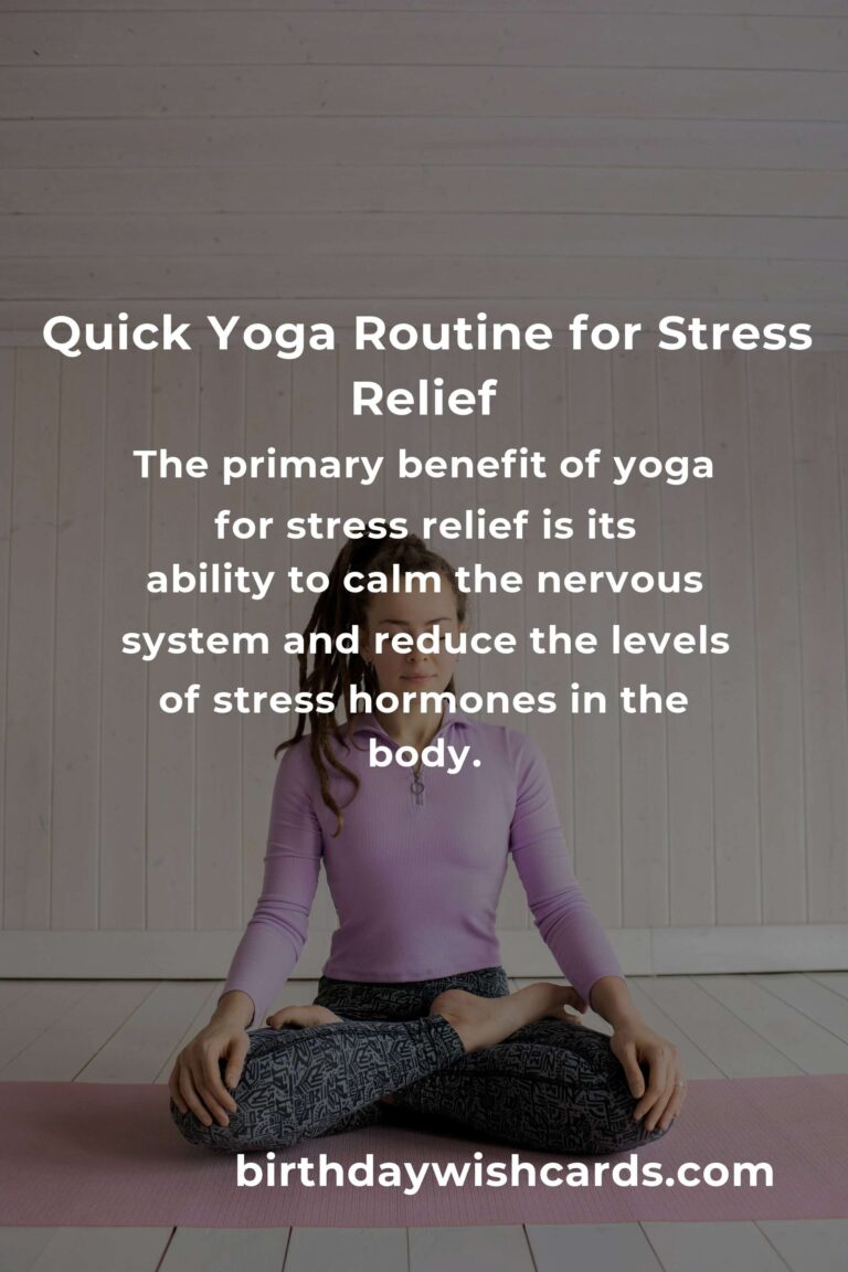 10-Minute Yoga Routines for Stress Relief
