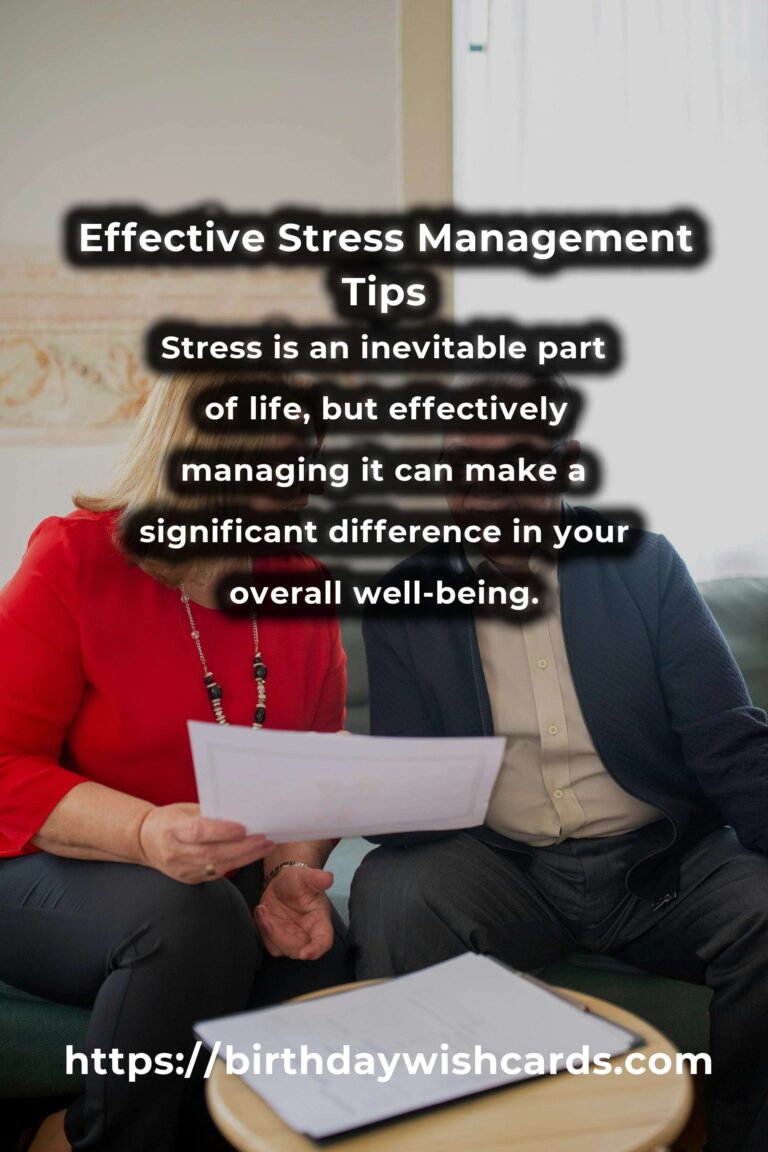 5 Tips for Effective Stress Management