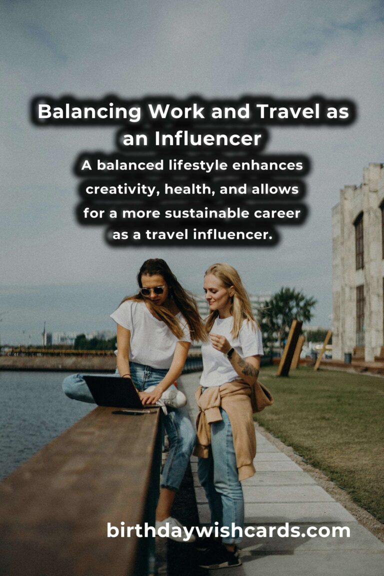 Achieving Work-Life Balance as a Travel Influencer