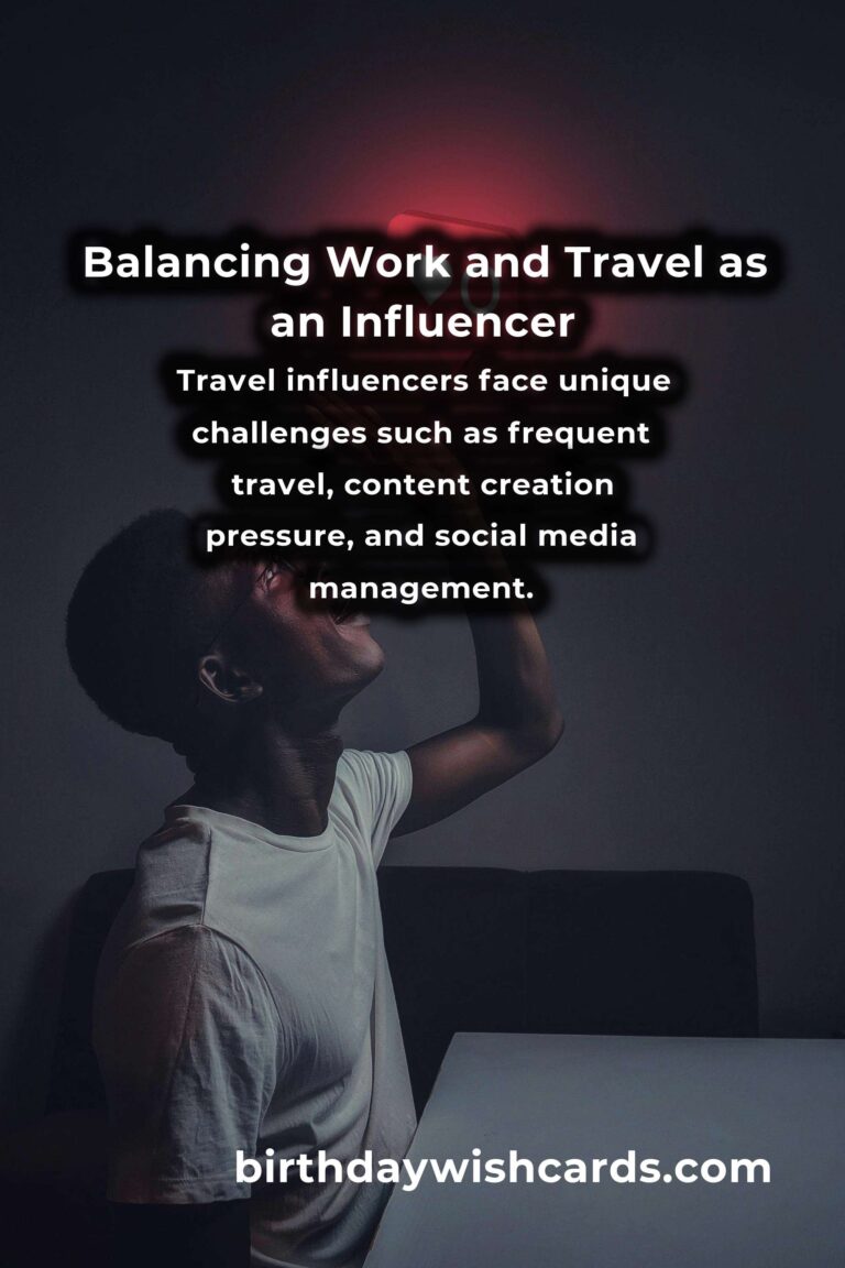 Achieving Work-Life Balance as a Travel Influencer