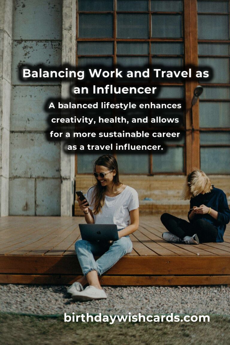 Achieving Work-Life Balance as a Travel Influencer
