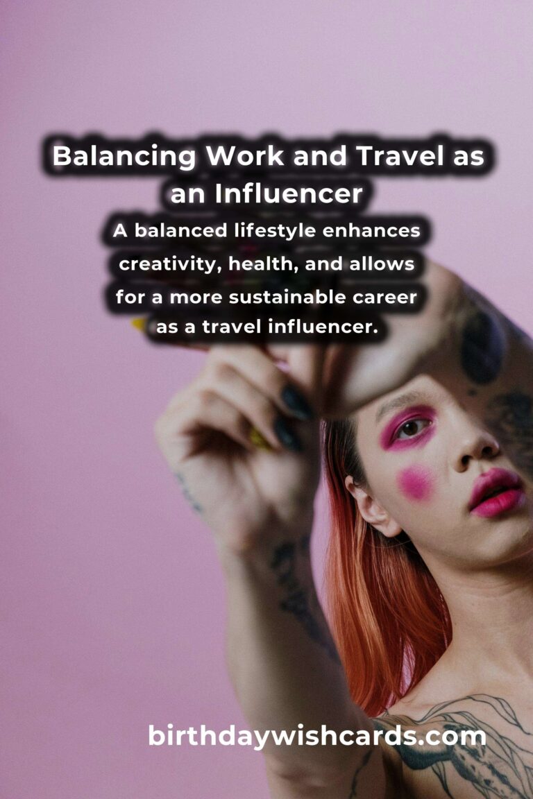 Achieving Work-Life Balance as a Travel Influencer