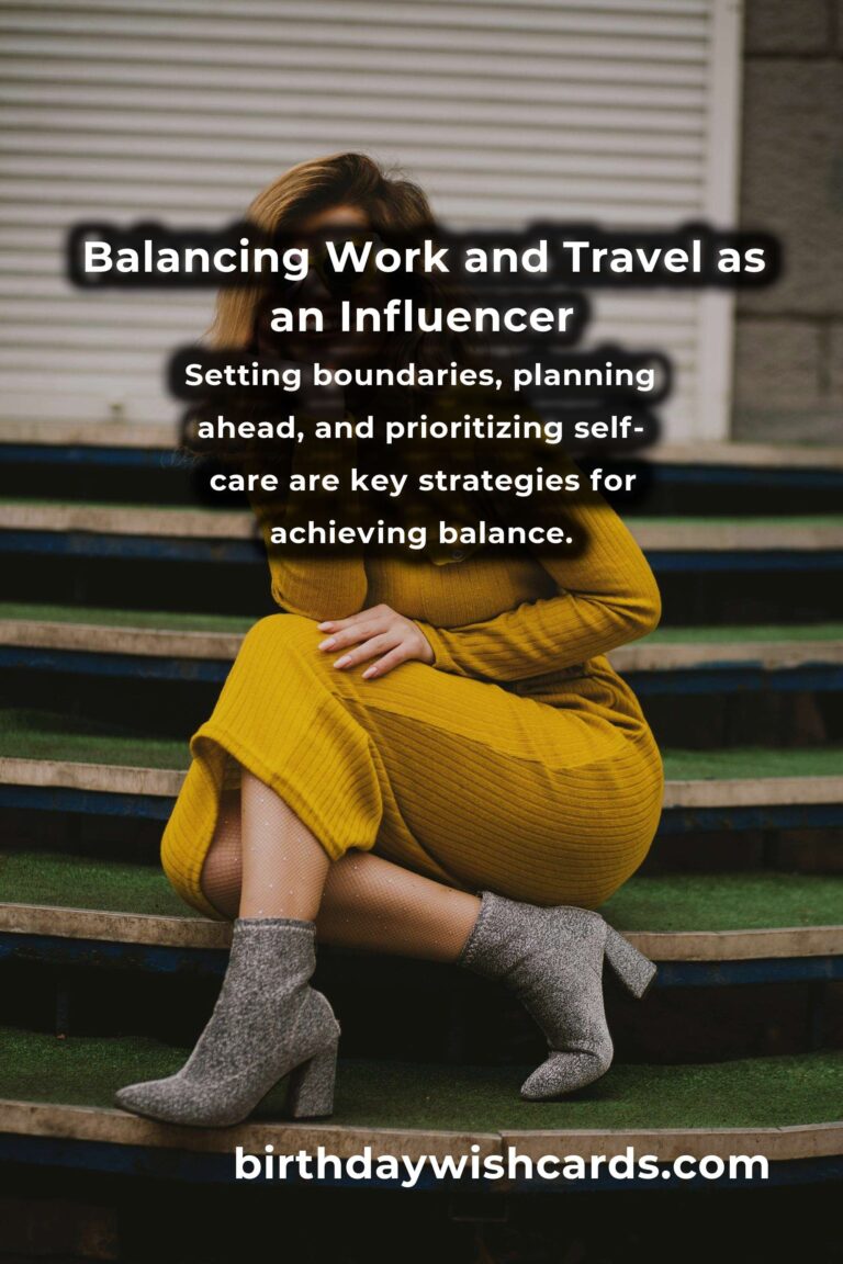 Achieving Work-Life Balance as a Travel Influencer