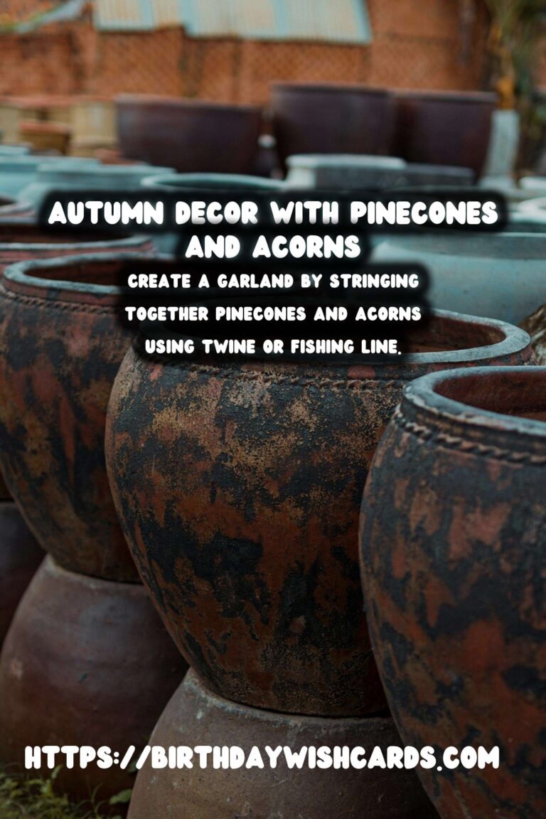 Autumn Decorating Ideas with Pinecones and Acorns