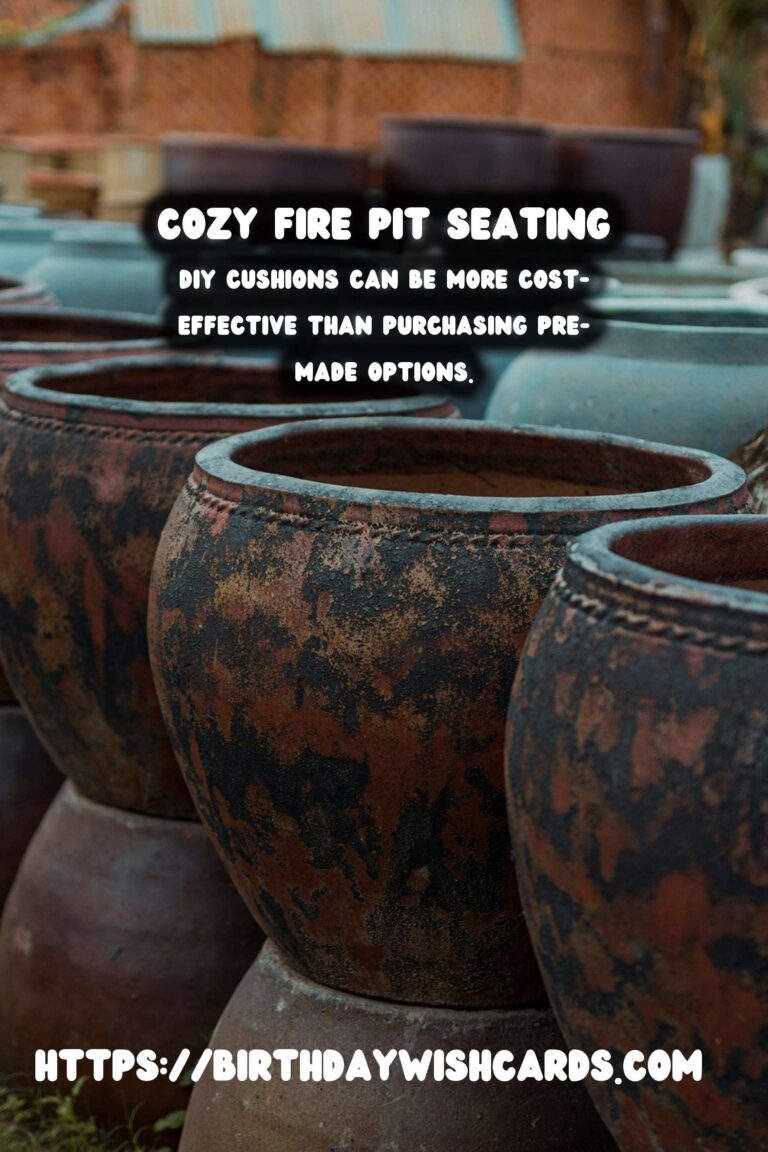 Autumn Fire Pit Decor: DIY Seating Cushions for Cozy Evenings