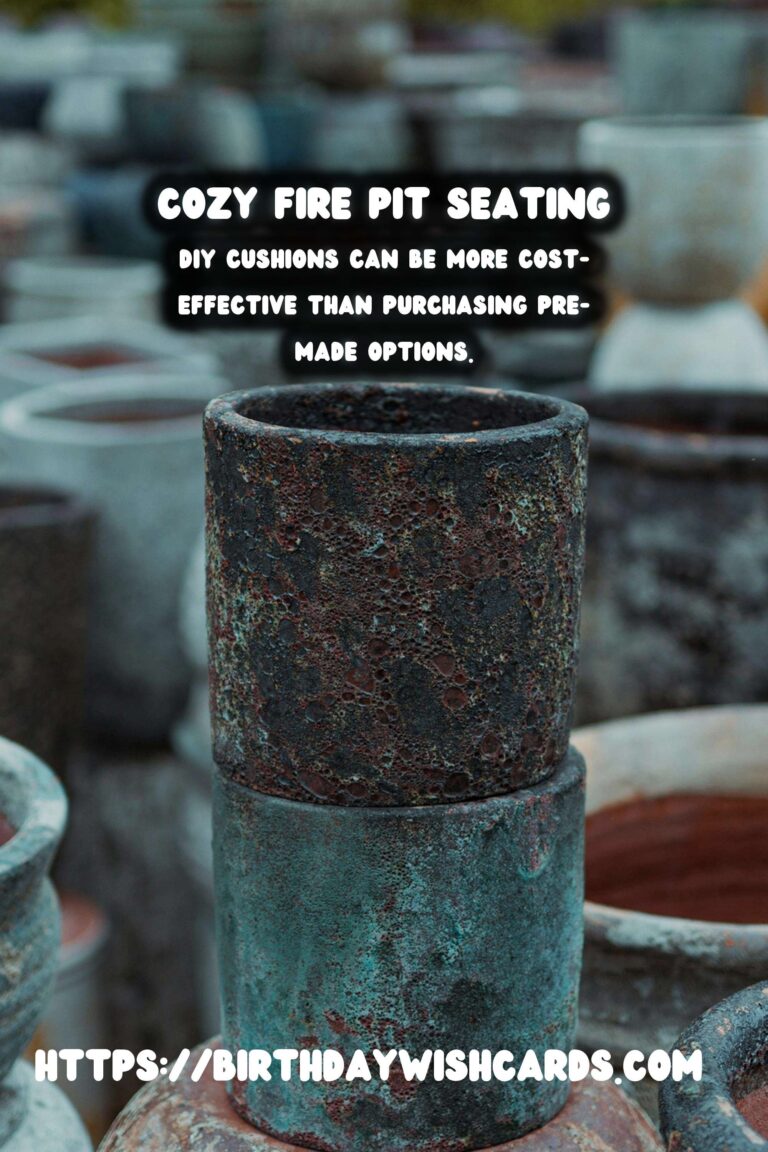 Autumn Fire Pit Decor: DIY Seating Cushions for Cozy Evenings