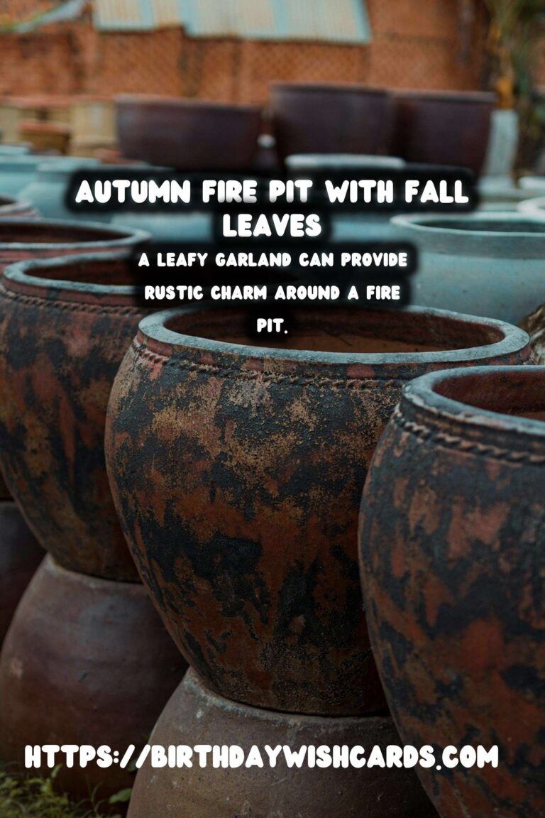 Autumn Fire Pit Decor Ideas with Fall Leaves
