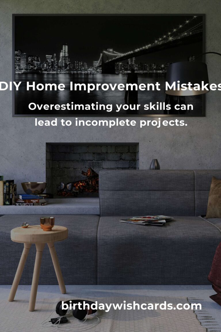 Avoid These Common Mistakes in DIY Home Improvement