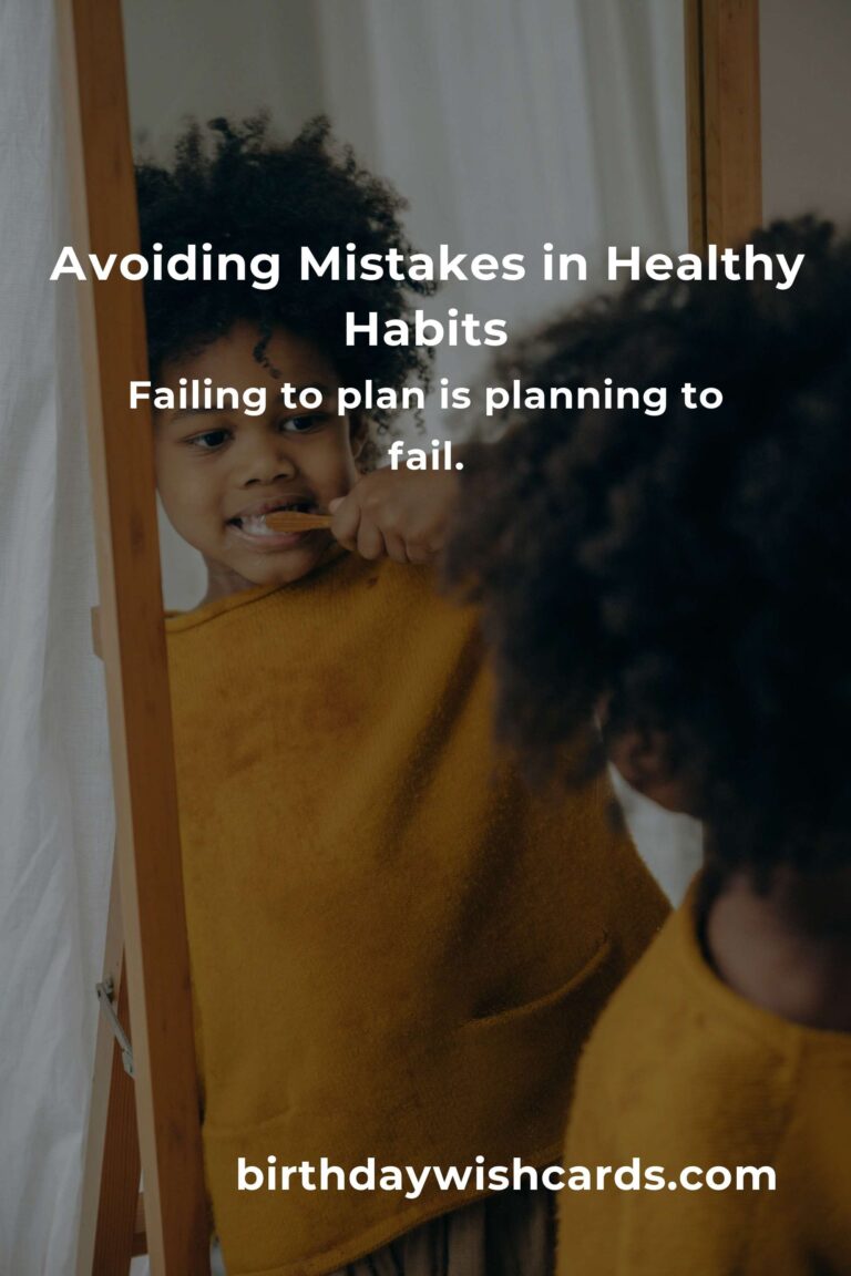 Avoiding Common Mistakes in Creative Healthy Habits