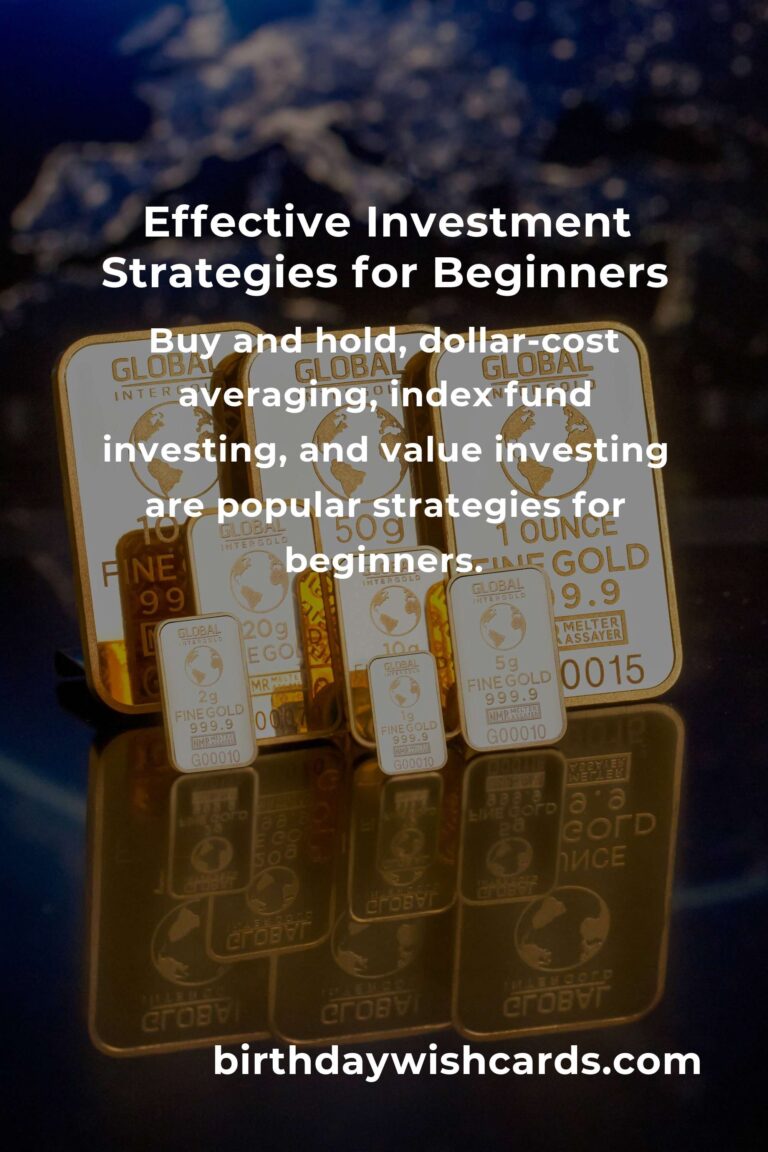 Beginner’s Guide to Investment Strategies for Maximizing Returns