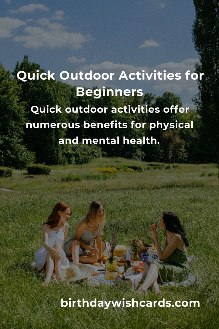 Beginner's Guide to Quick Outdoor Activities: Embrace Nature Effortlessly