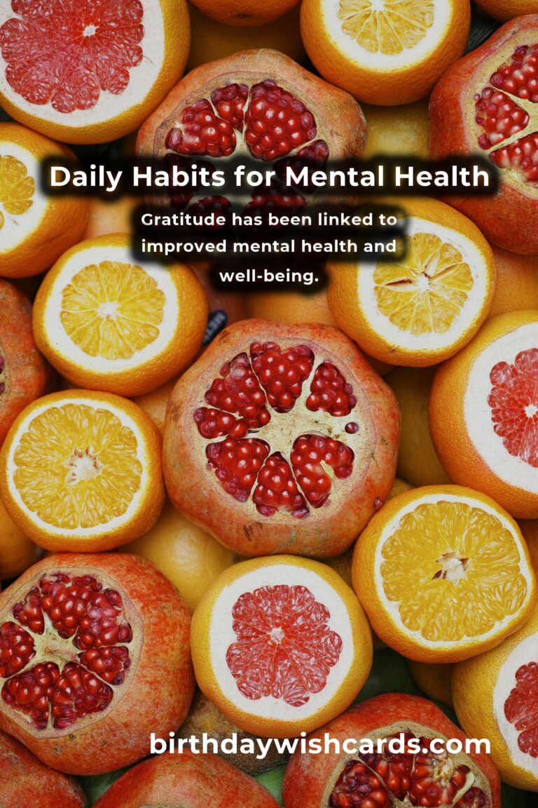 Boost Mental Health with These Daily Habits