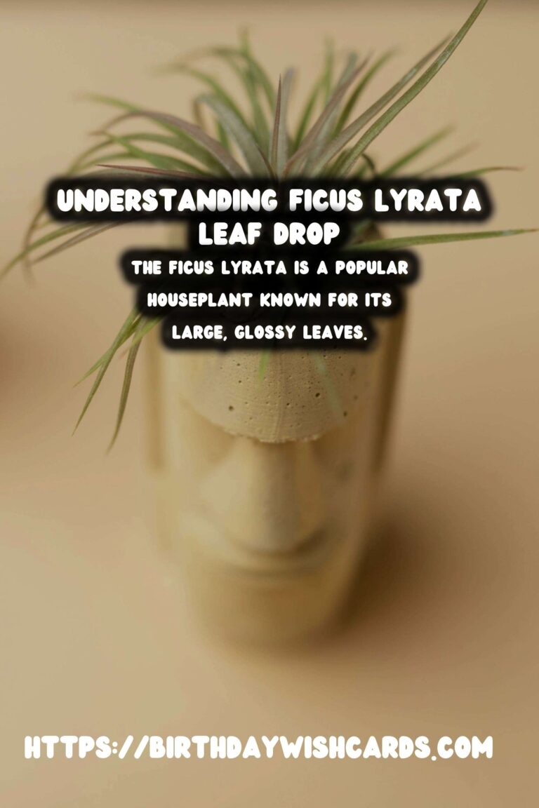 Caring for Ficus Lyrata: Understanding and Preventing Leaf Dropping