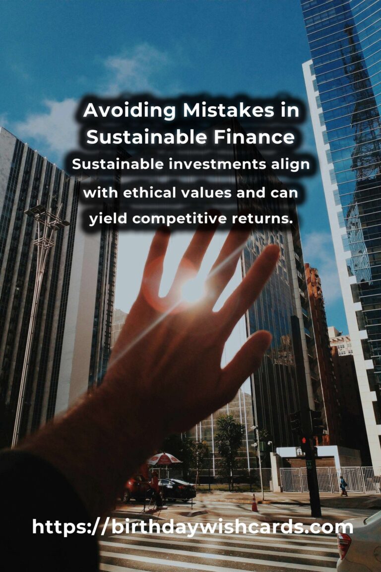 Common Mistakes in Sustainable Personal Finance and How to Avoid Them
