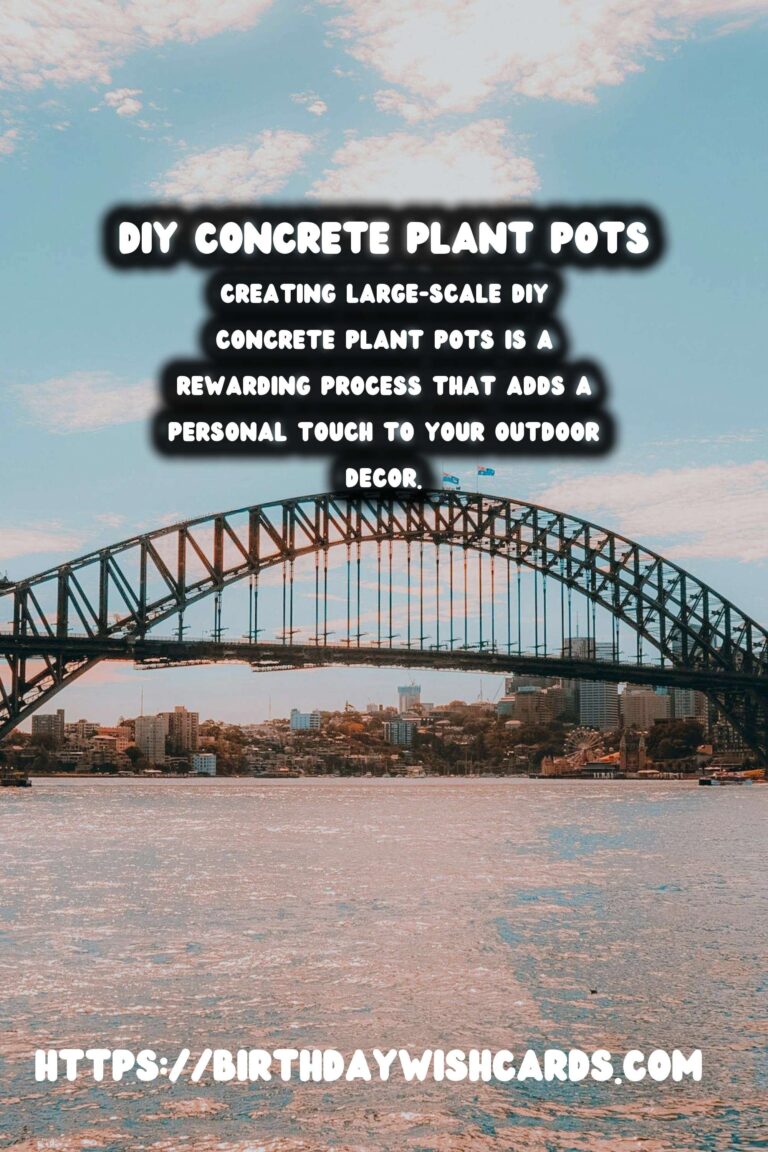 Crafting DIY Large-Scale Concrete Plant Pots: A Comprehensive Guide