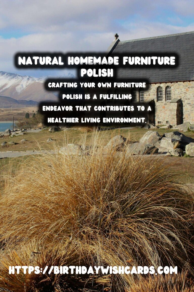 Crafting Natural and Nourishing Homemade Furniture Polish