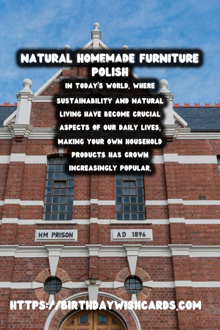 Crafting Natural and Nourishing Homemade Furniture Polish