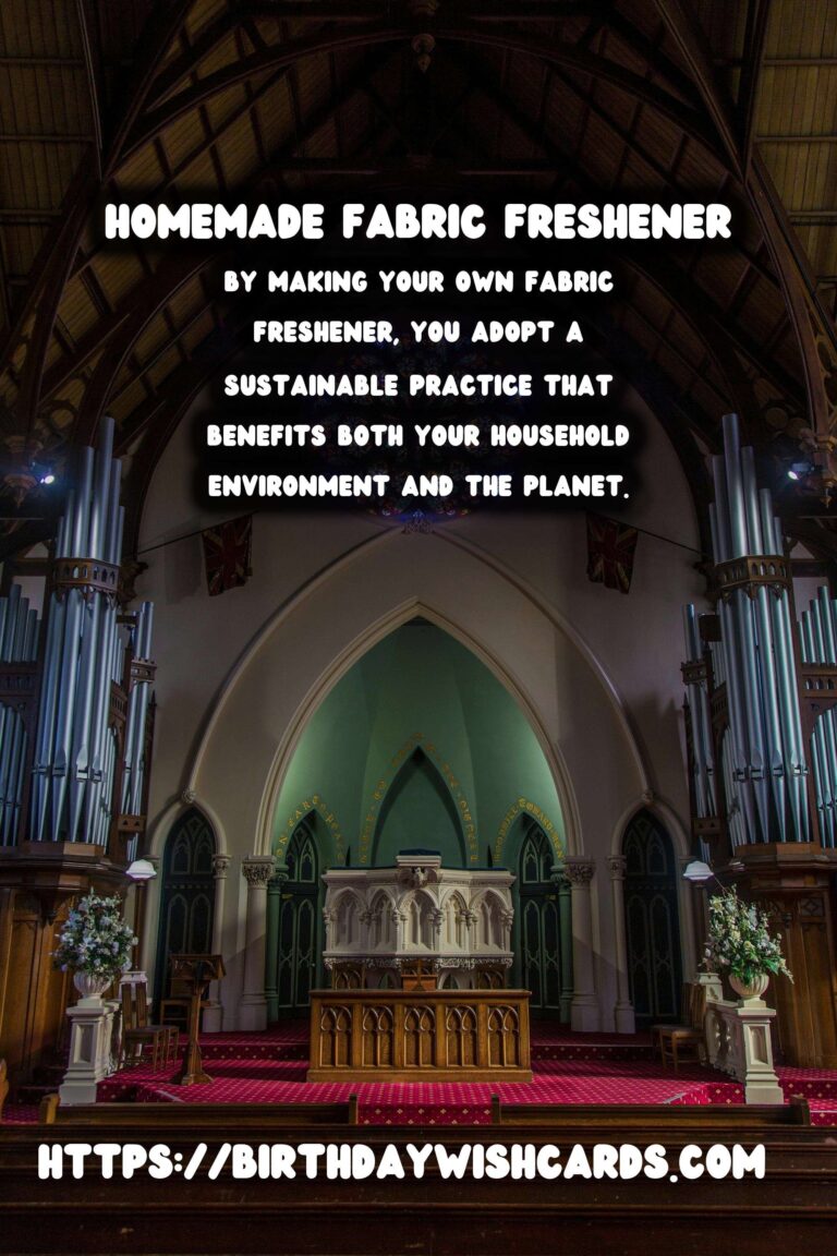 Crafting Your Own Homemade Fabric Freshener: A Natural Odor Eliminator