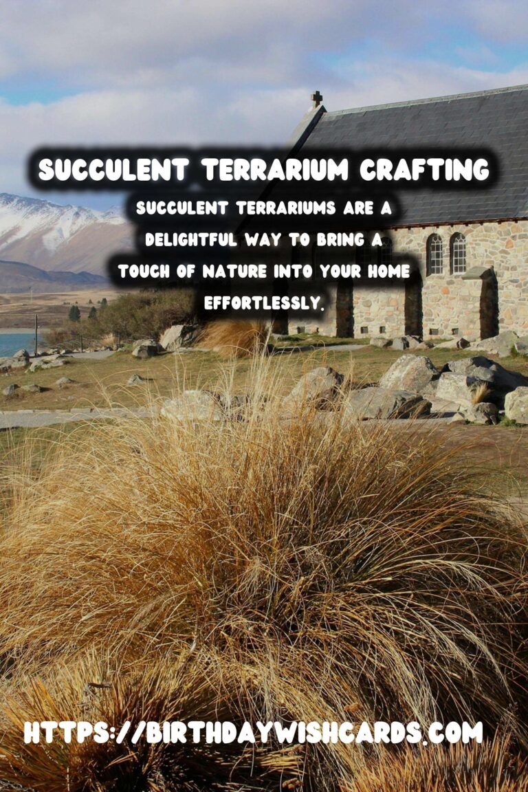 Crafting Your Own Succulent Terrarium: A Step-by-Step Guide