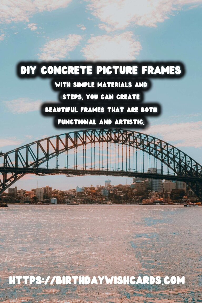 Create Beautiful DIY Concrete Picture Frames