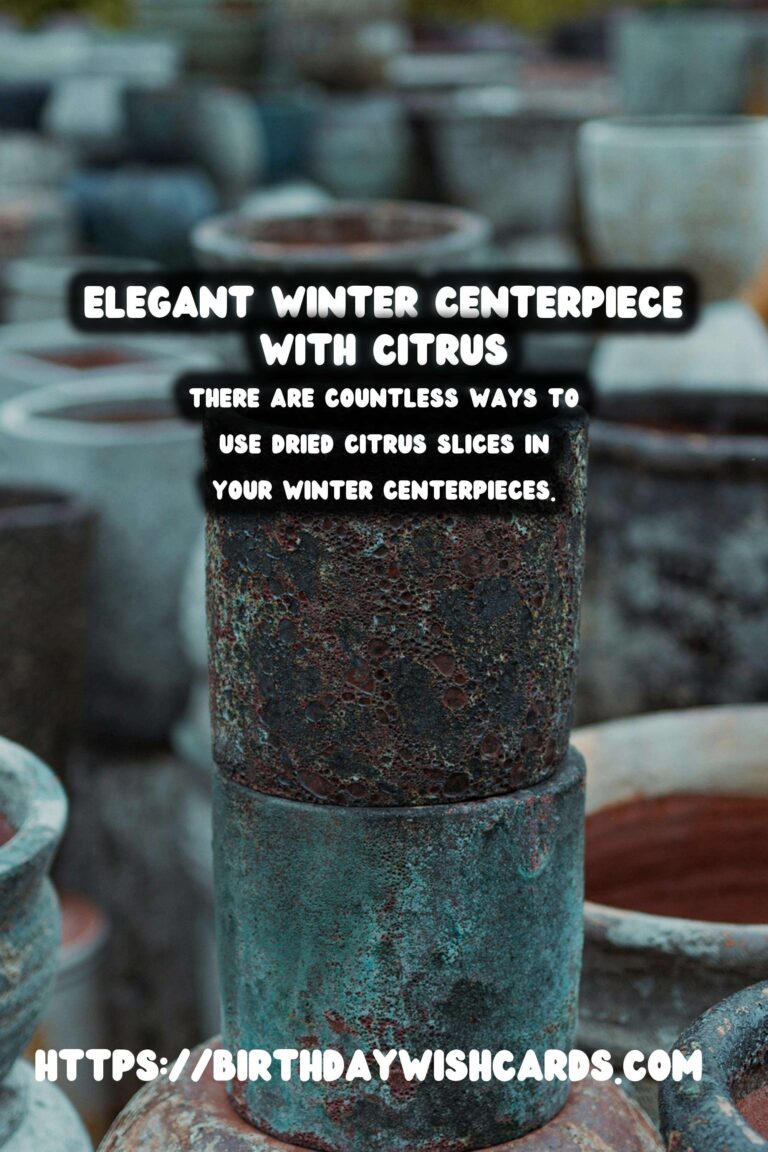 Create Stunning Winter Centerpieces with Dried Citrus Slices