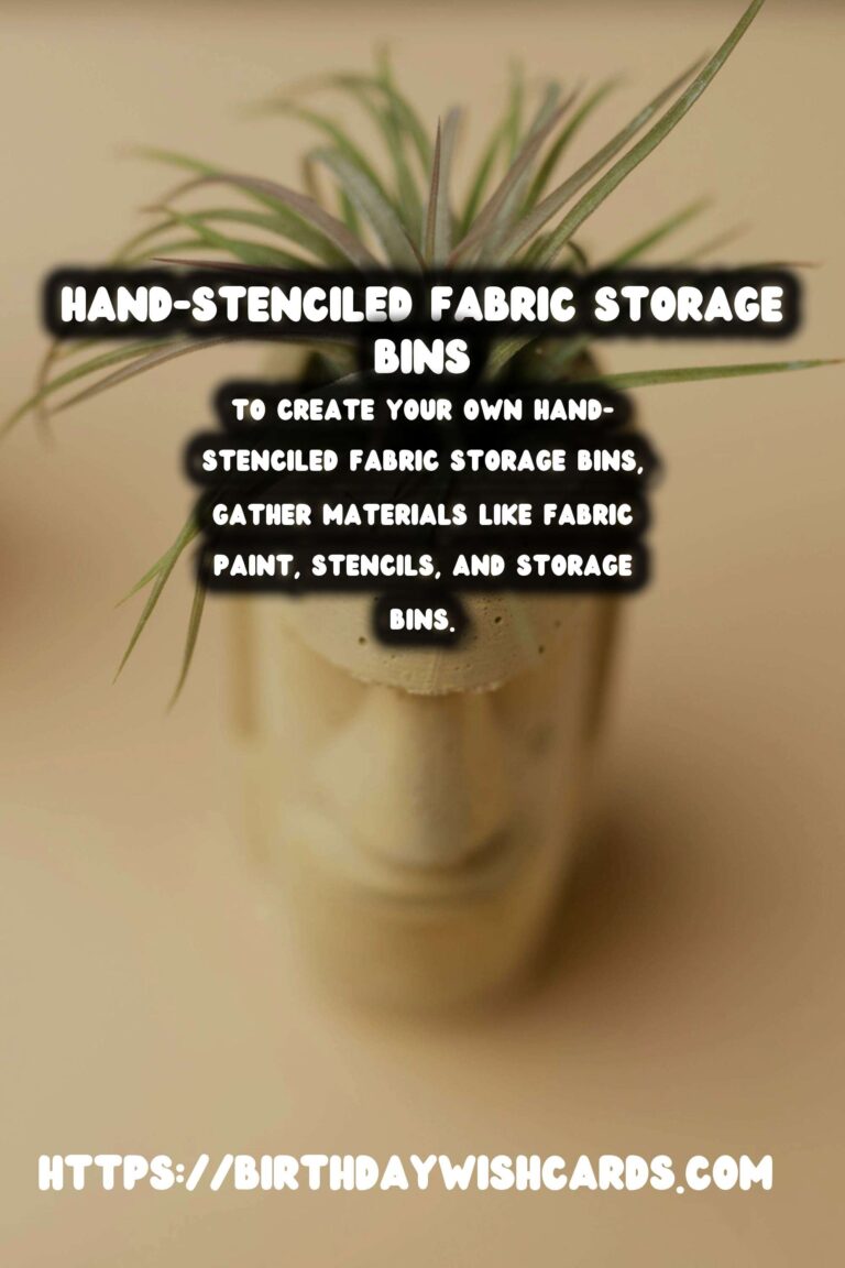 Create Unique Hand-Stenciled Fabric Storage Bins for Your Home