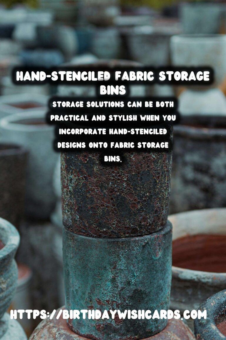 Create Unique Hand-Stenciled Fabric Storage Bins for Your Home