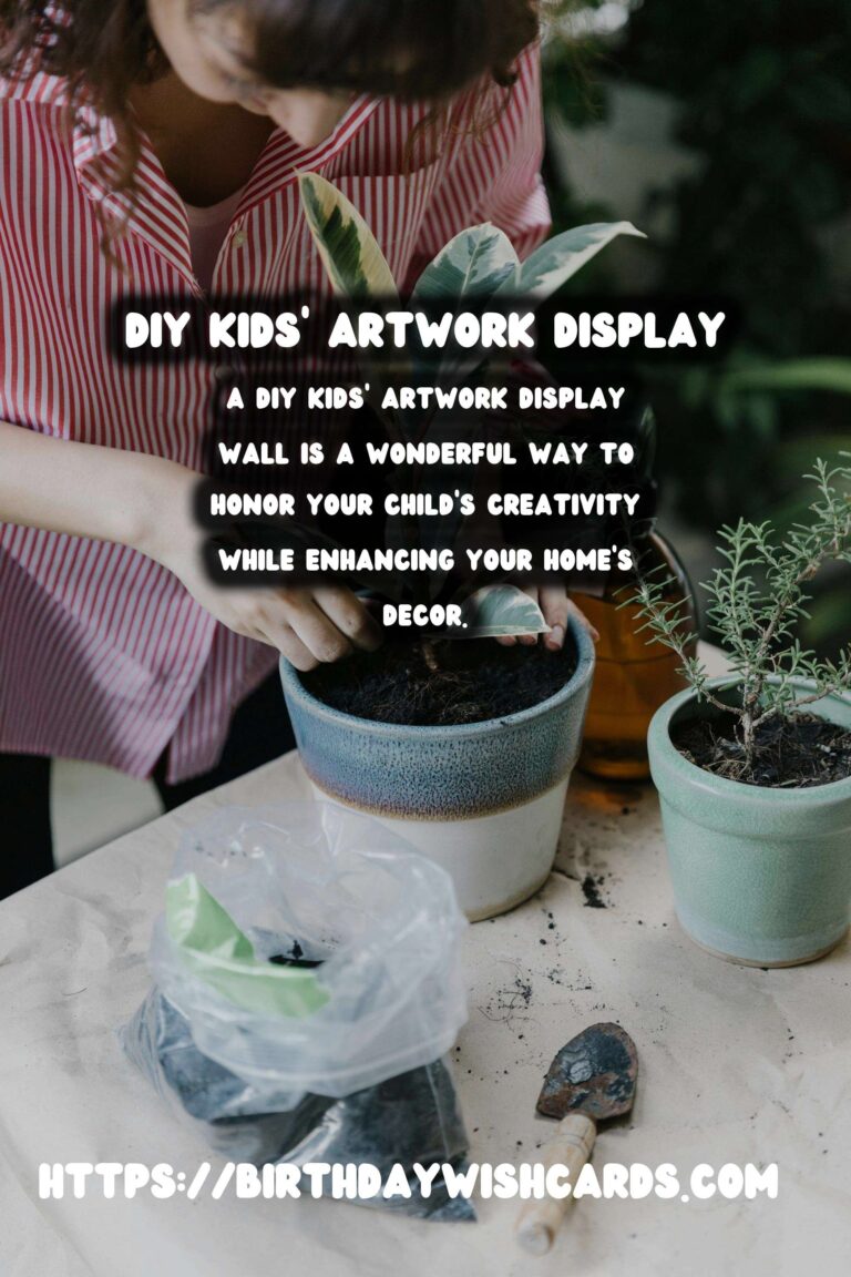 Create a Stunning DIY Kids’ Artwork Display Wall with Clip System