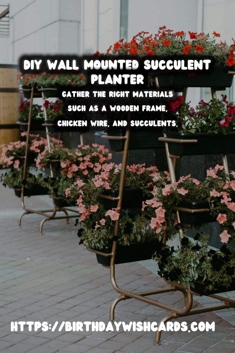 Create a Stunning DIY Wall Mounted Succulent Planter