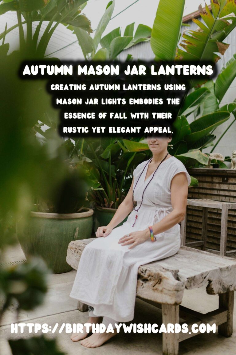 Creating Autumn Lanterns with Mason Jar Lights