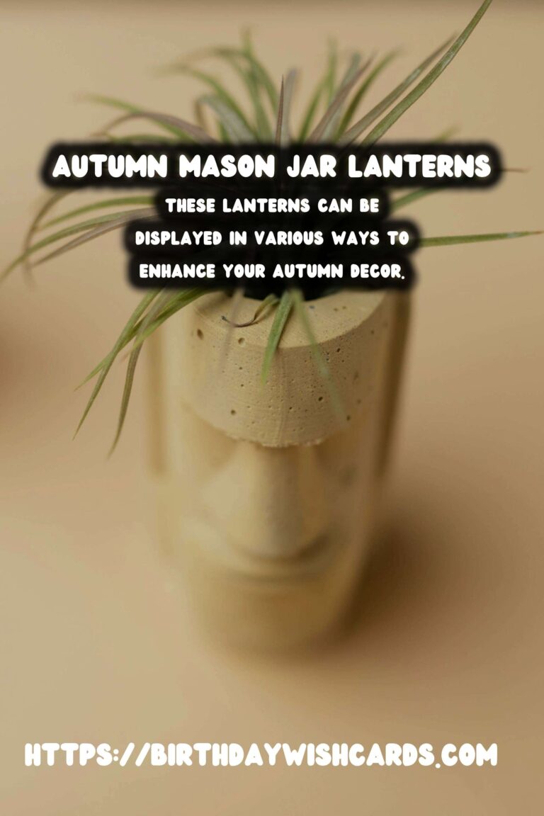 Creating Autumn Lanterns with Mason Jar Lights