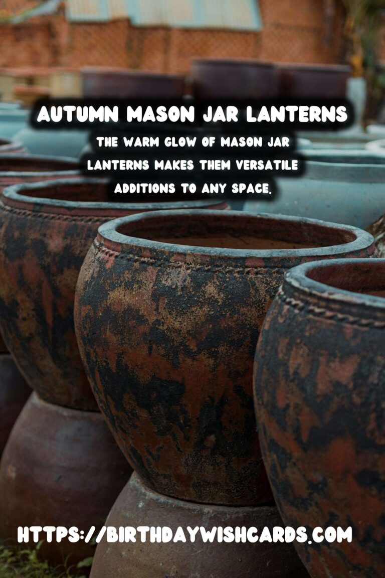Creating Autumn Lanterns with Mason Jar Lights