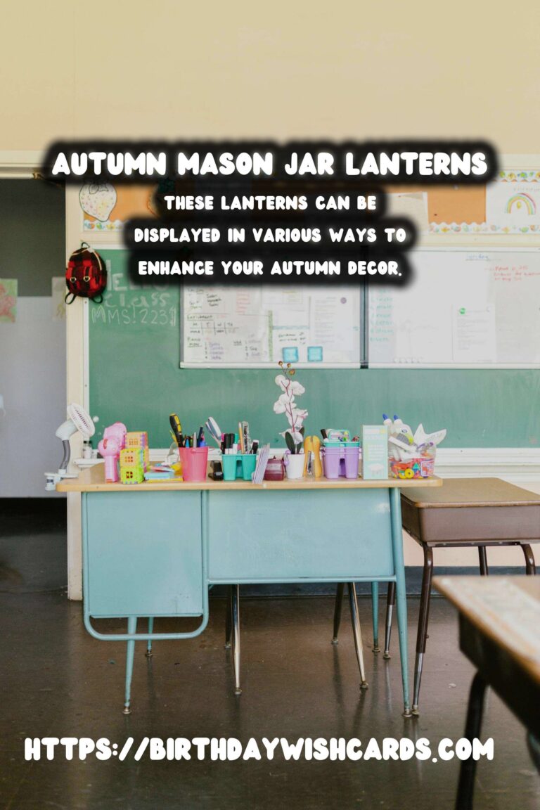 Creating Autumn Lanterns with Mason Jar Lights