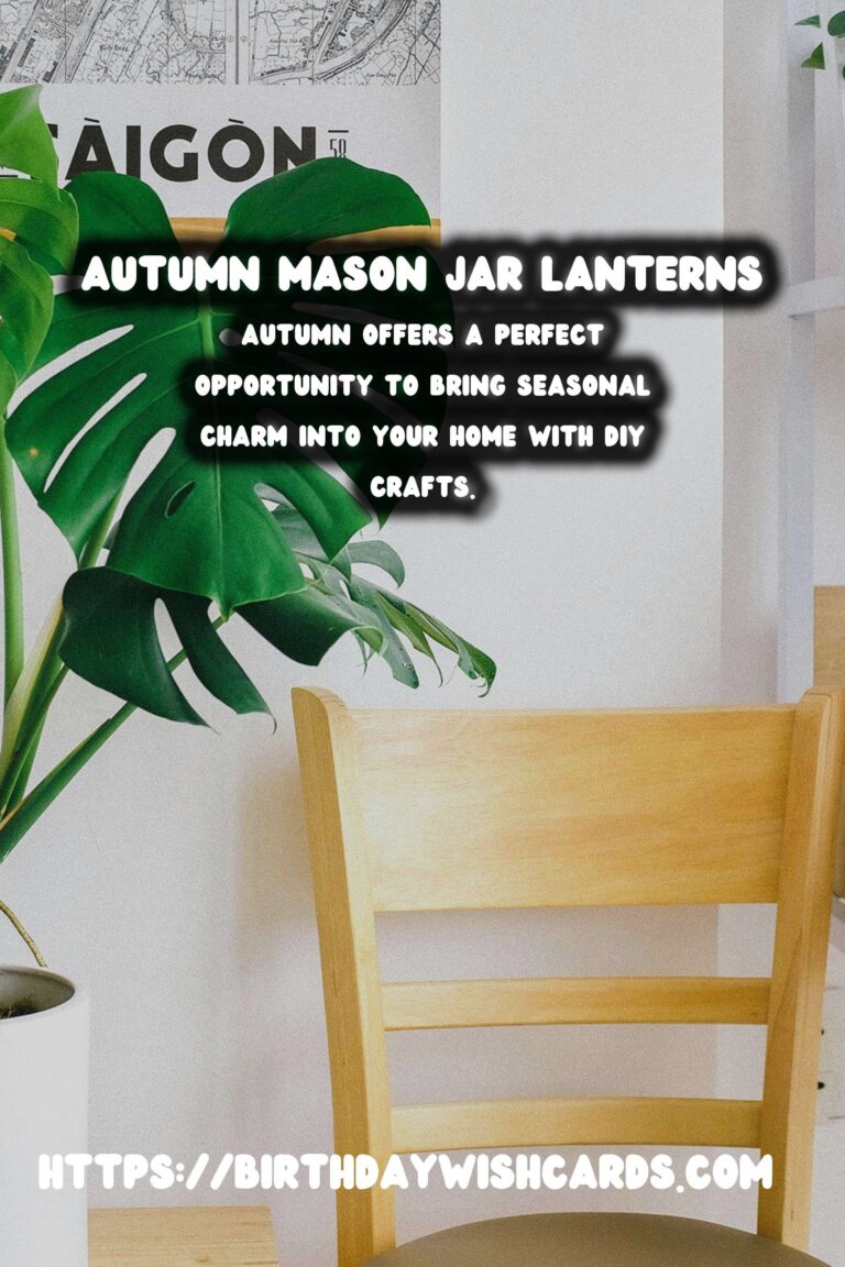 Creating Autumn Lanterns with Mason Jar Lights