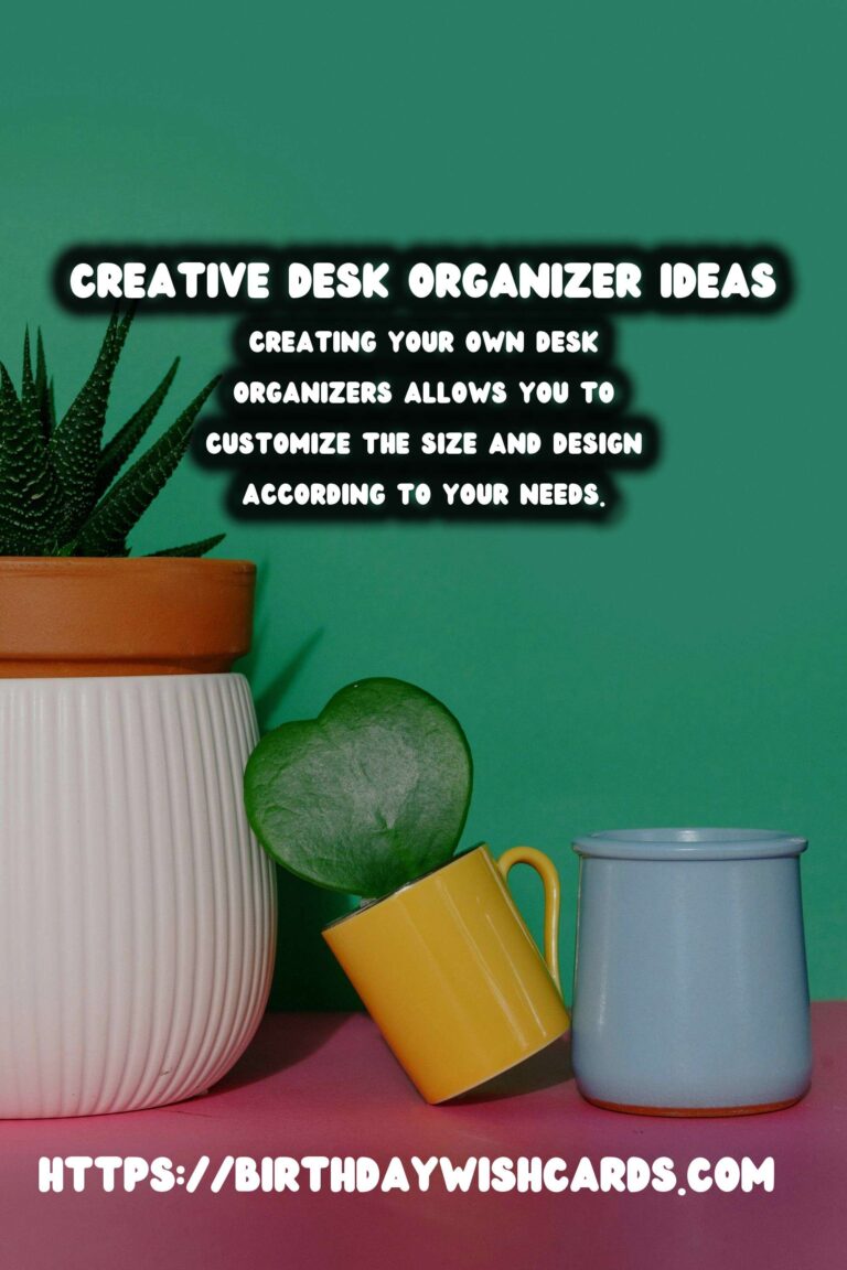 Creative DIY Desk Organizers to Boost Productivity