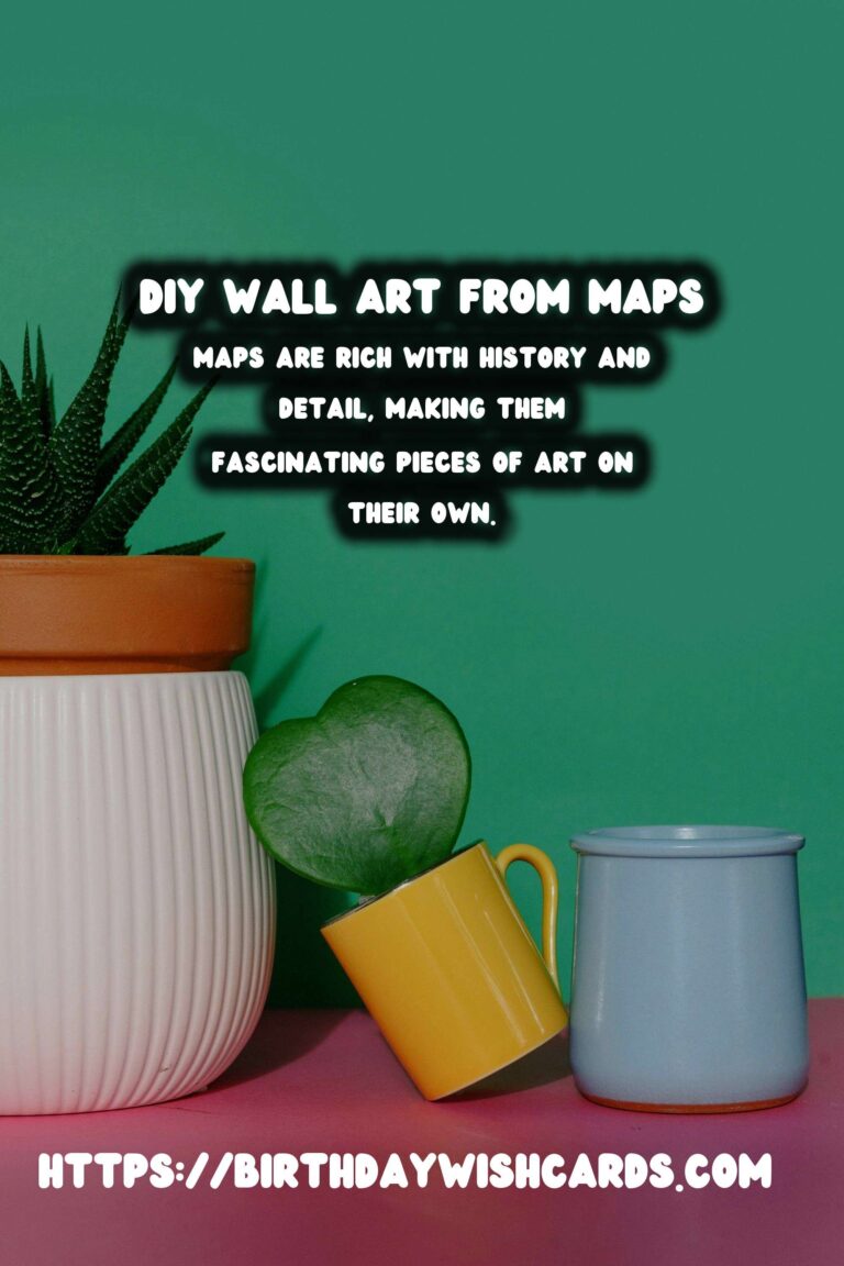 Creative DIY Wall Art from Old Maps