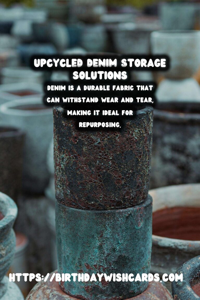 Creative Ways to Upcycle Old Jeans into Storage Bins