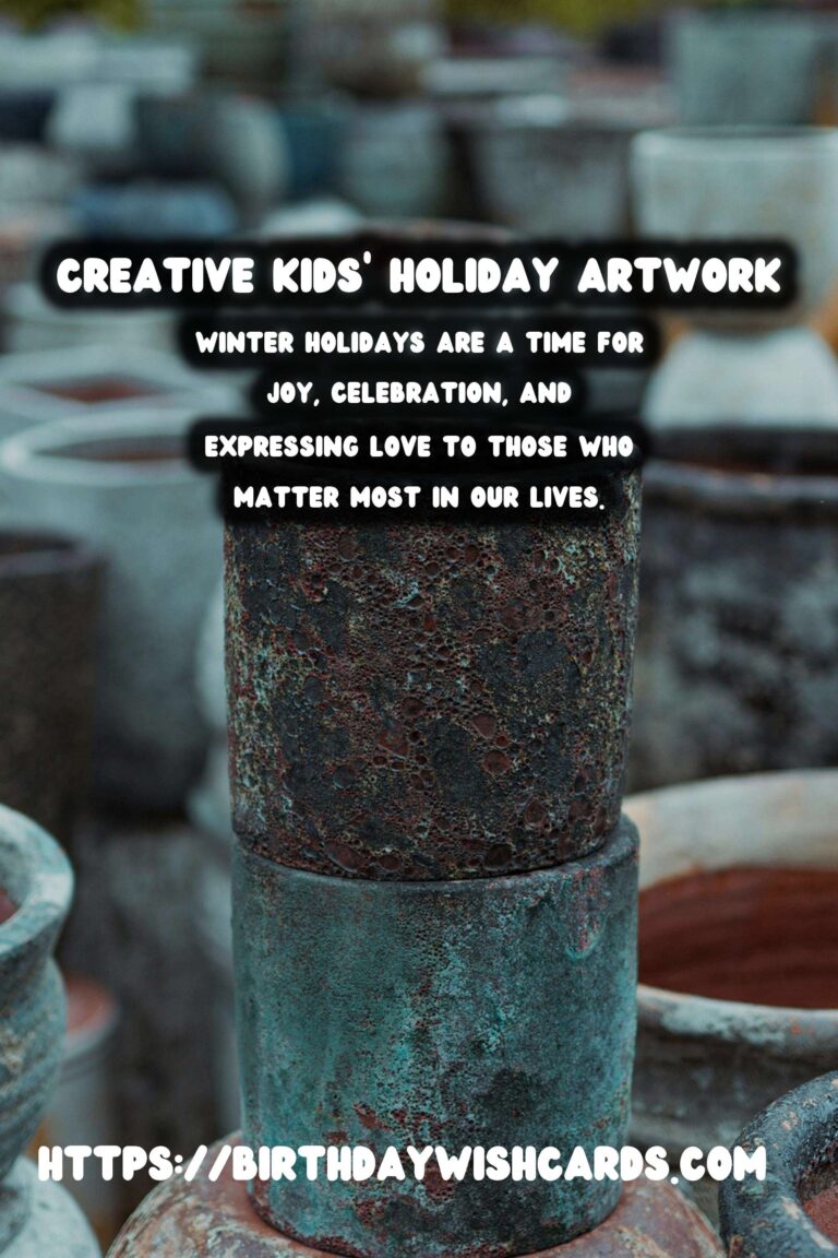 Creative Winter Holiday Cards Featuring Kids' Artwork