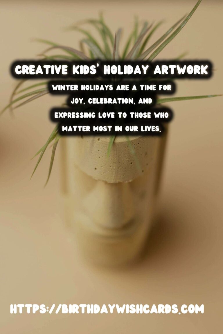 Creative Winter Holiday Cards Featuring Kids' Artwork