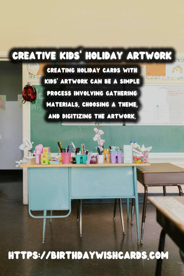 Creative Winter Holiday Cards Featuring Kids' Artwork