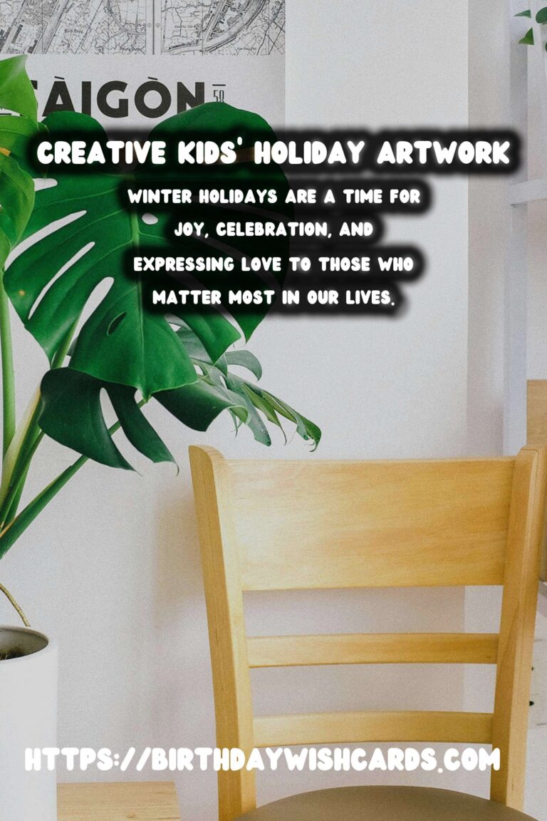 Creative Winter Holiday Cards Featuring Kids' Artwork