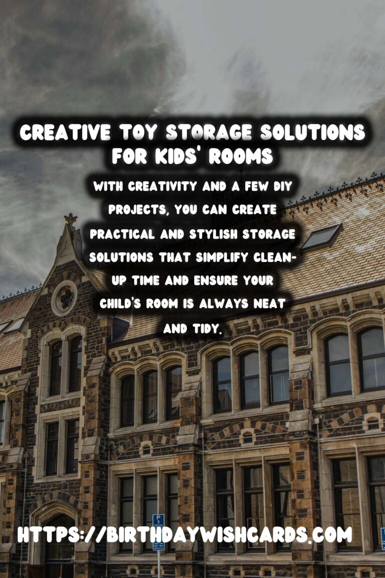 Creative and Space-Saving DIY Toy Storage Ideas for Kids’ Rooms