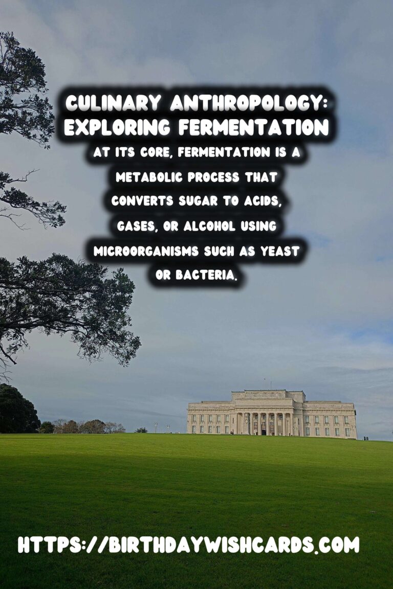 Culinary Anthropology: The History of Fermentation