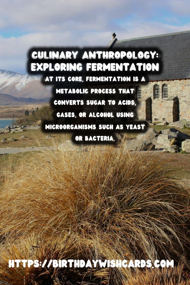 Culinary Anthropology: The History of Fermentation