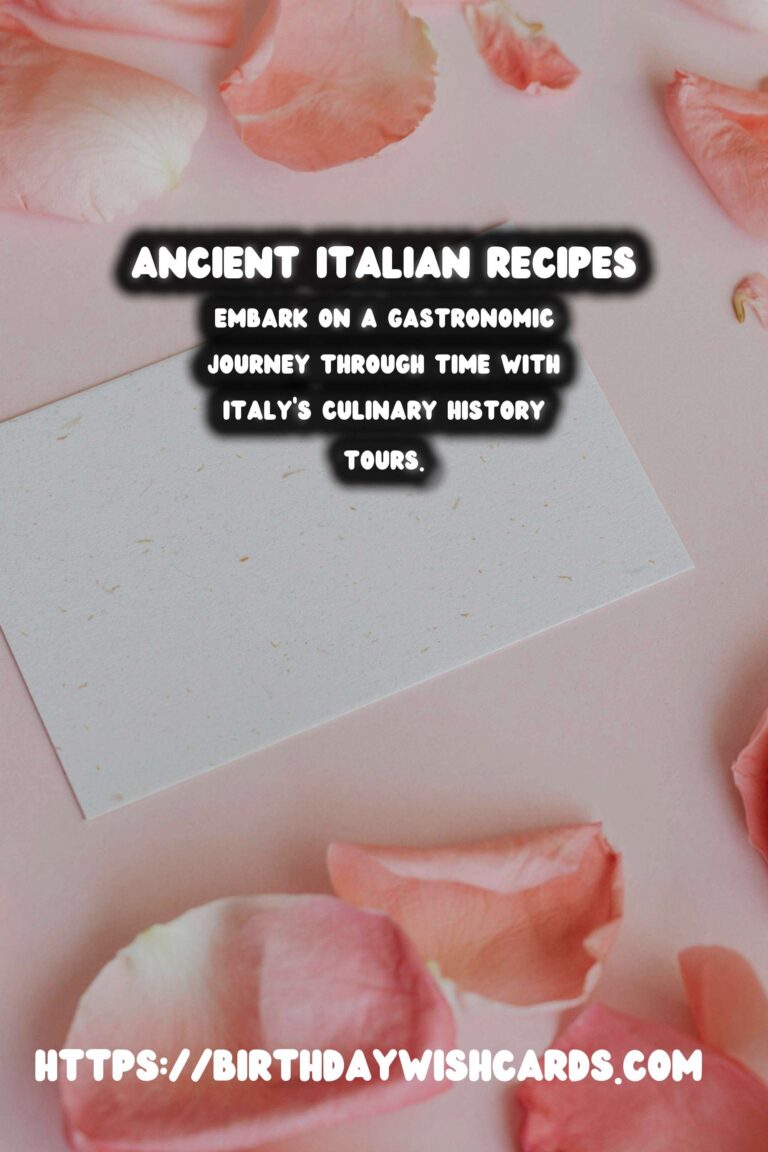Culinary History Tours: Tasting the Past in Italy