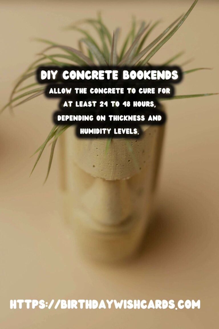 DIY Concrete Bookends with Embossed Designs