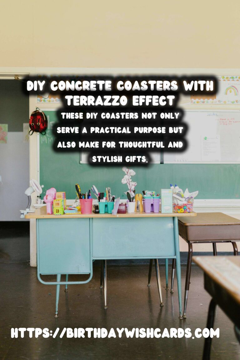DIY Concrete Coasters with Terrazzo Effect: A Step-by-Step Guide