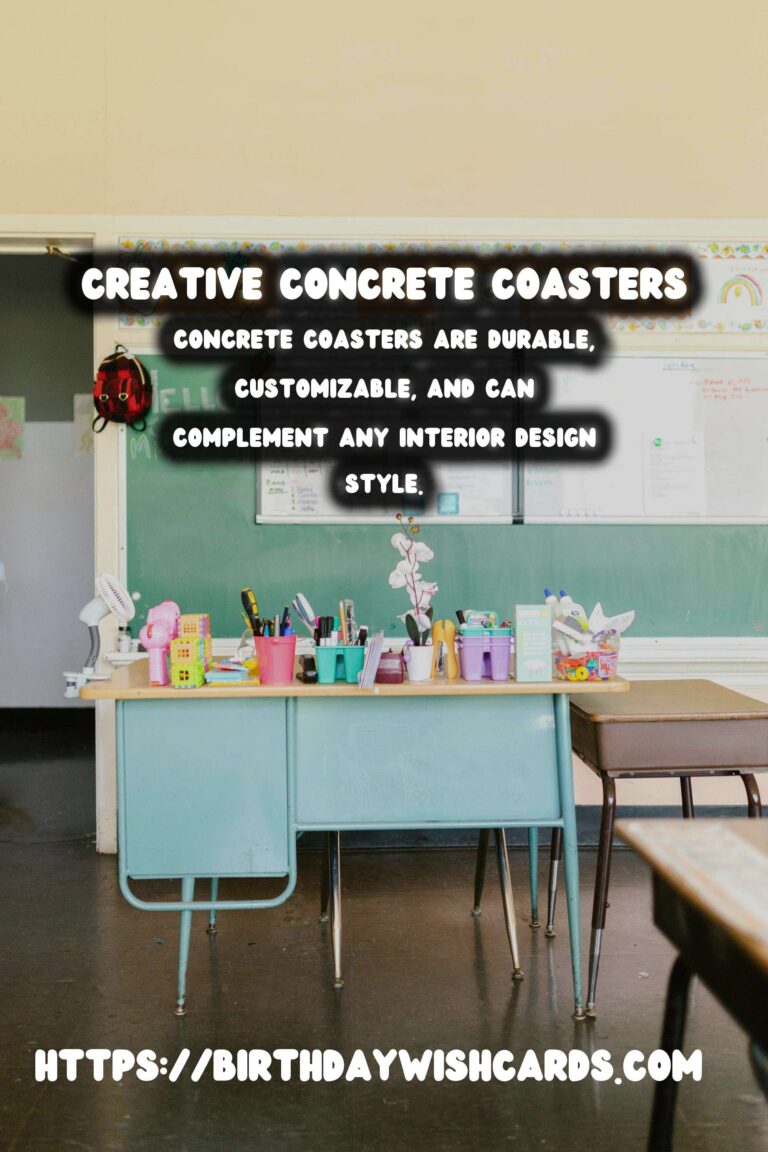 DIY Concrete Coasters with Unique Inlays: A Creative Home Project