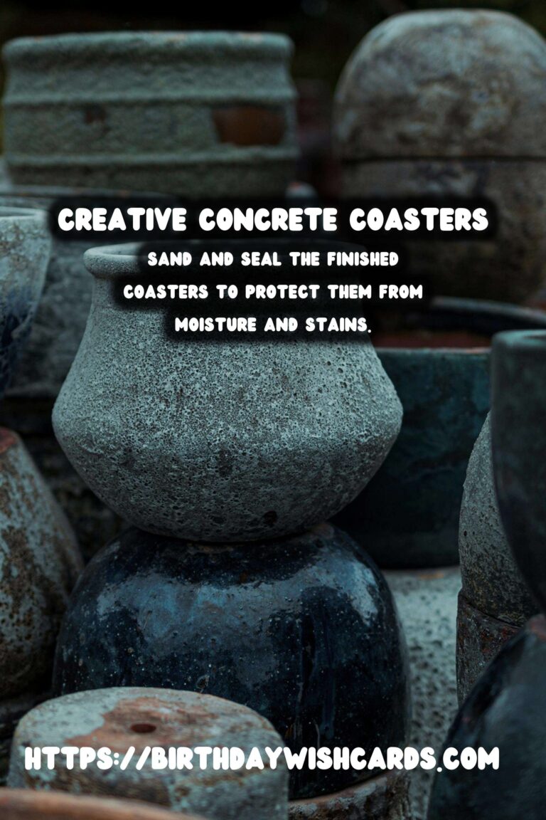 DIY Concrete Coasters with Unique Inlays: A Creative Home Project