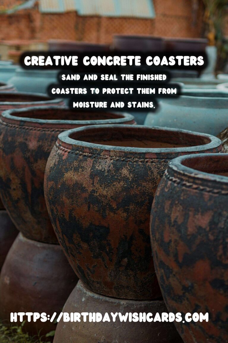 DIY Concrete Coasters with Unique Inlays: A Creative Home Project